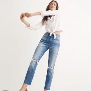 Madewell High Rise Slim Crop Boyfriend Jeans